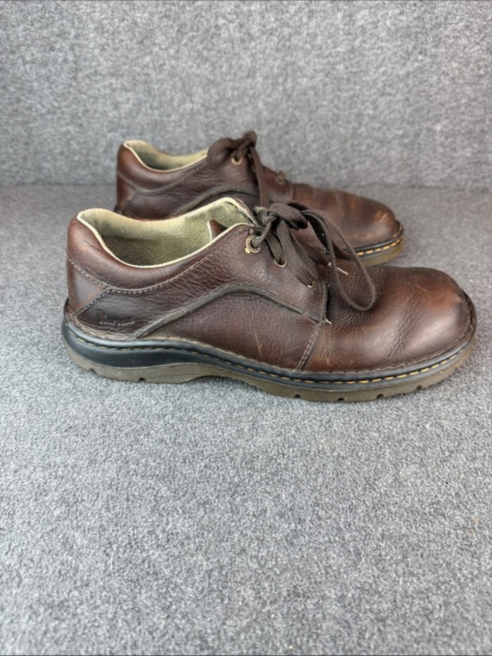 Dr. Martens Unisex Dark‎ Brown Leather Lace-Up Oxfords M9|W10